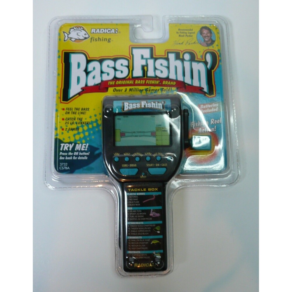 Vintage Radica Bass Fishing 3732 Handheld Electronic Game 1996 BRAND NEW Sealed